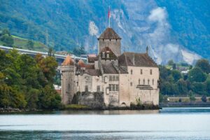 le chateau de Chillon en Suisse, près de Montreux et Thollon